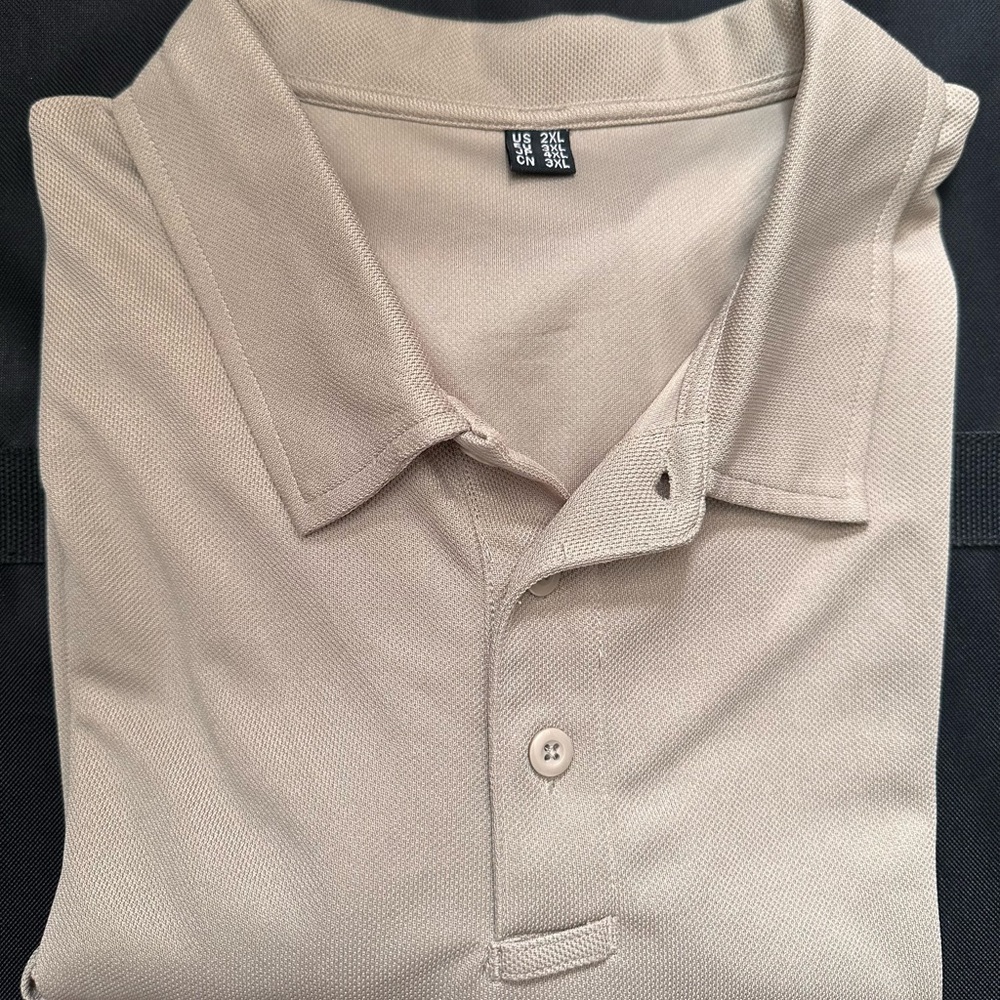Men's Size XXL Tan Polo Shirt